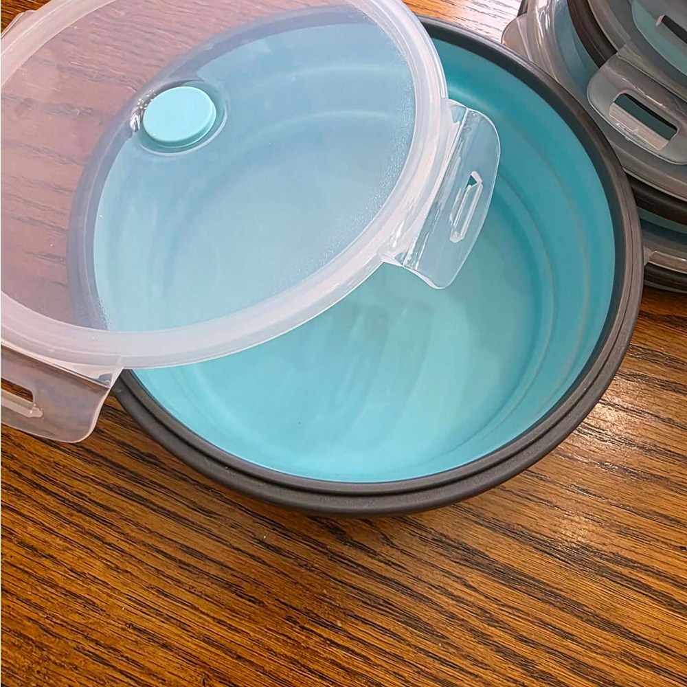 Aqua Collapsible Food Storage Container Set - Picture 3 of 6